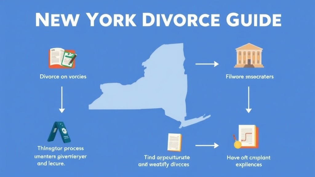 Visual guide for practical steps in new york divorce guide: requirements, filing fees, and process