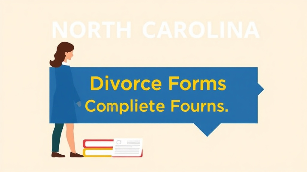 Illustration showing key concepts related to north carolina divorce forms: complete list and how to file