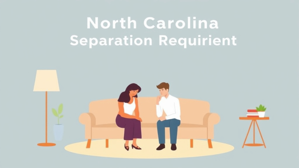 Illustration showing key concepts related to north carolina one-year separation requirement explained