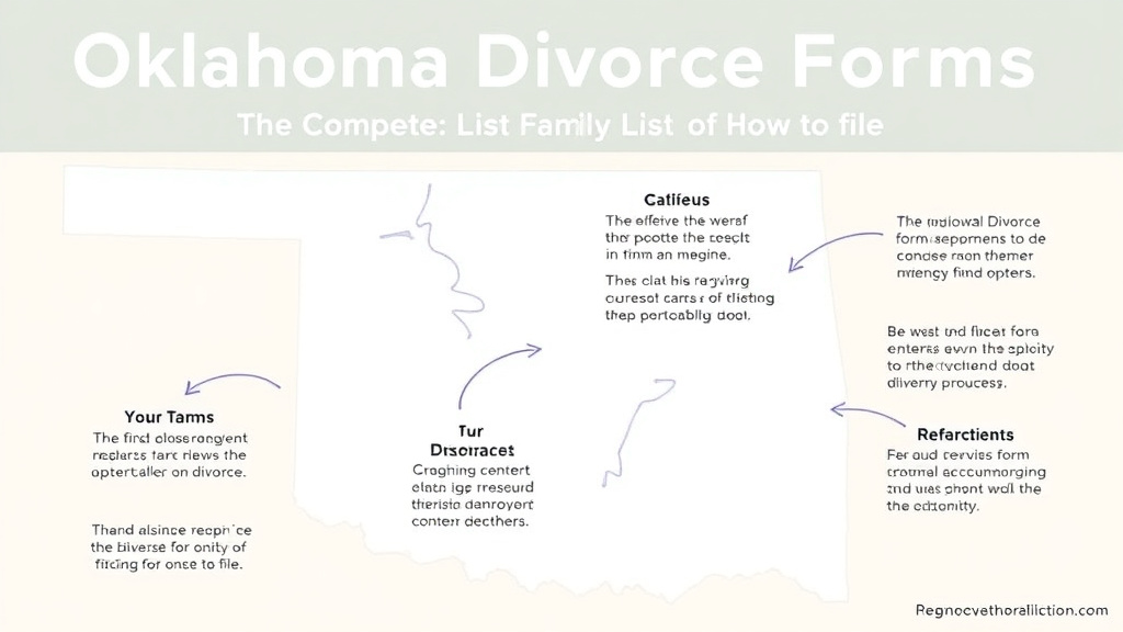 Illustration showing key concepts related to oklahoma divorce forms: complete list and how to file