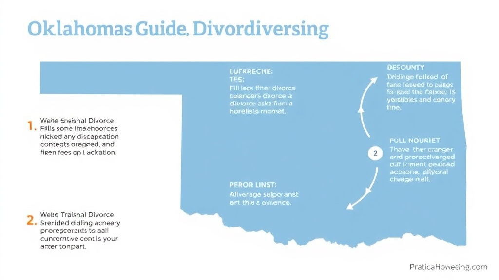 Visual guide for practical steps in oklahoma divorce guide: requirements, filing fees, and process