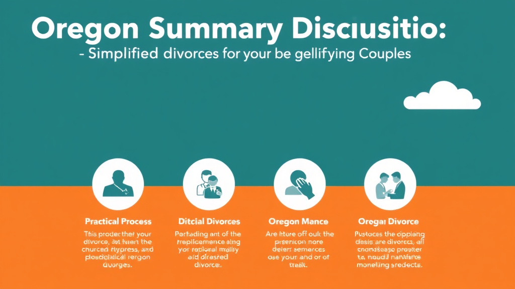 Visual guide for practical steps in oregon summary dissolution: simplified divorce for qualifying couples