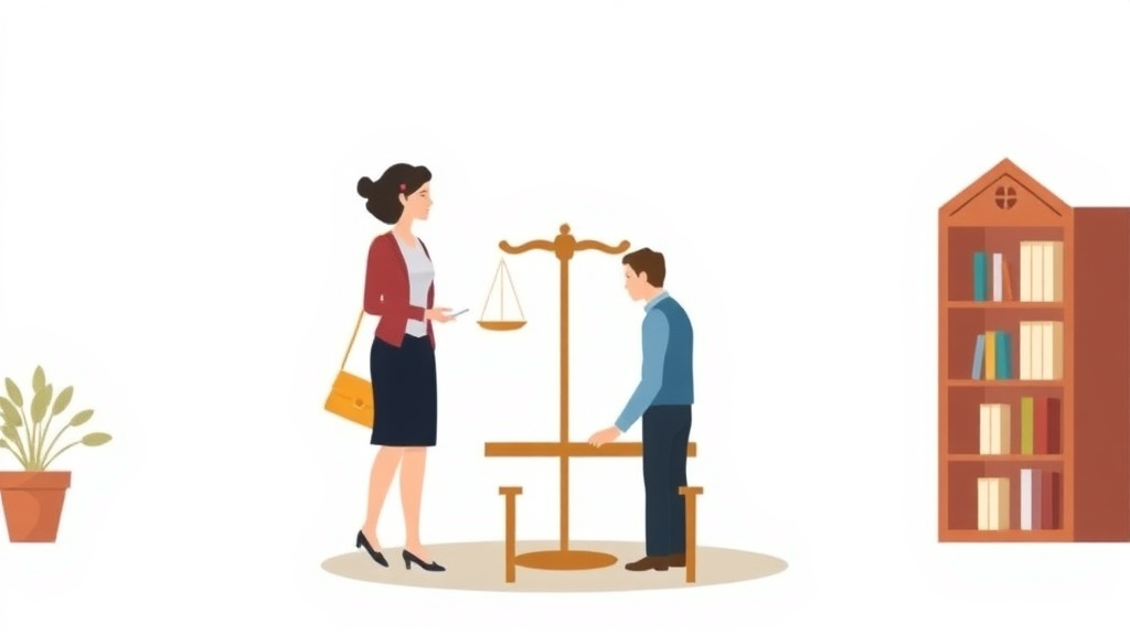 Illustration showing key concepts related to south carolina divorce guide: requirements, filing fees, and process