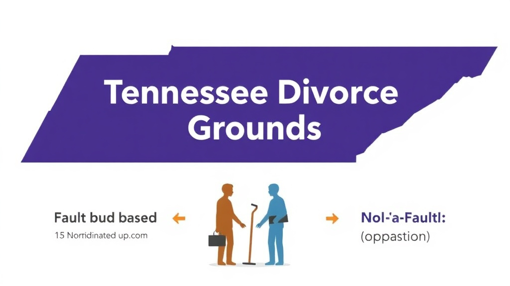 Visual guide for practical steps in tennessee divorce grounds: 15 fault-based and no-fault options