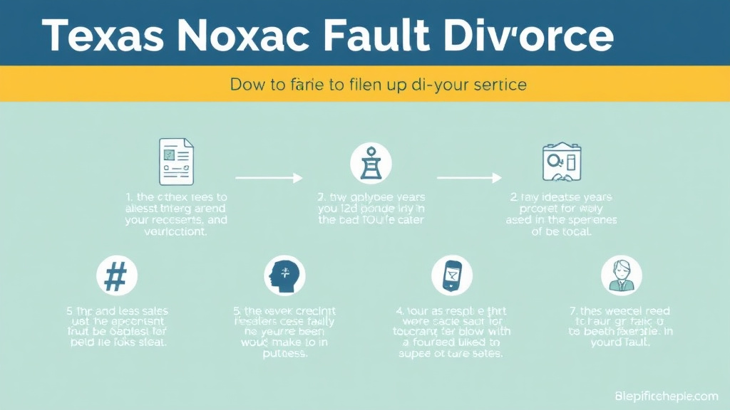 Visual guide for practical steps in texas no-fault divorce: how to file without proving fault