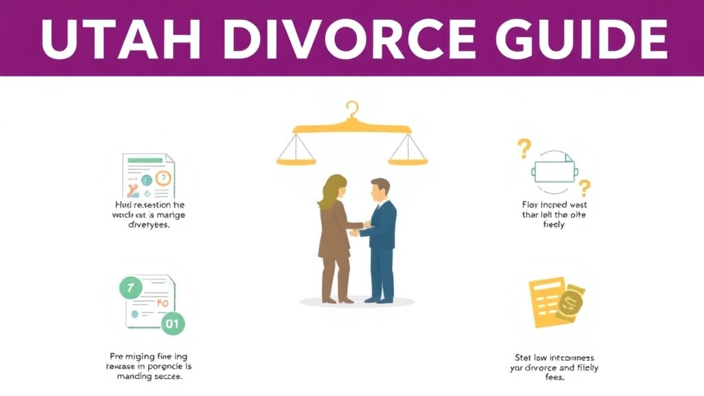 Visual guide for practical steps in utah divorce guide: requirements, filing fees, and process