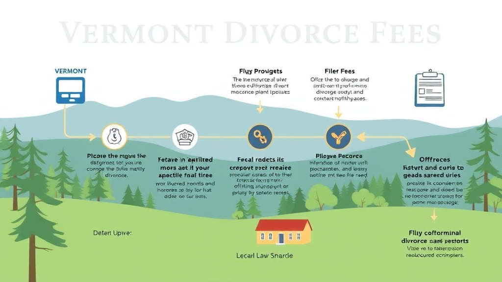 Visual guide for practical steps in vermont divorce guide: requirements, filing fees, and process
