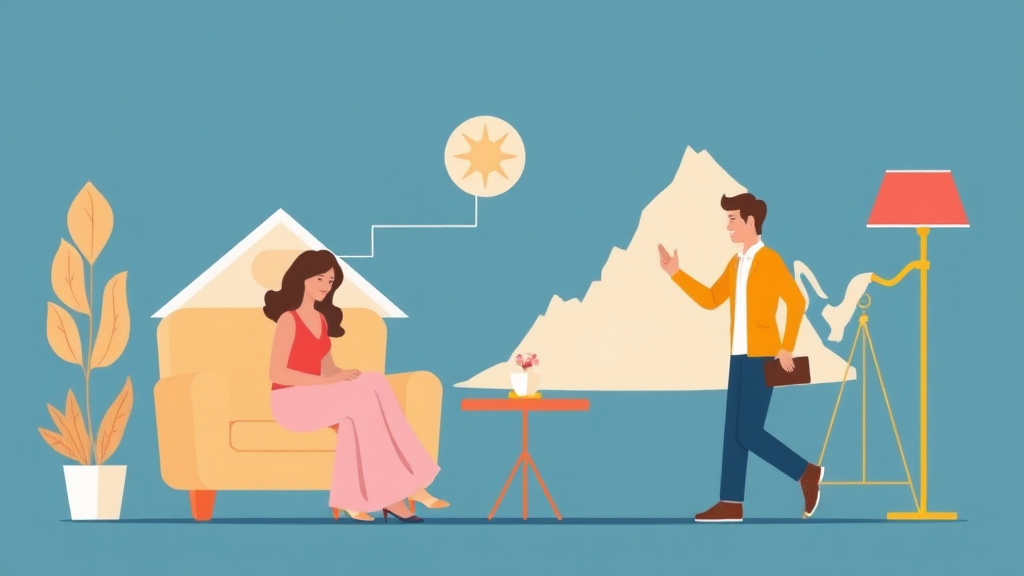 Illustration showing key concepts related to virginia divorce residency requirements: what you need to know