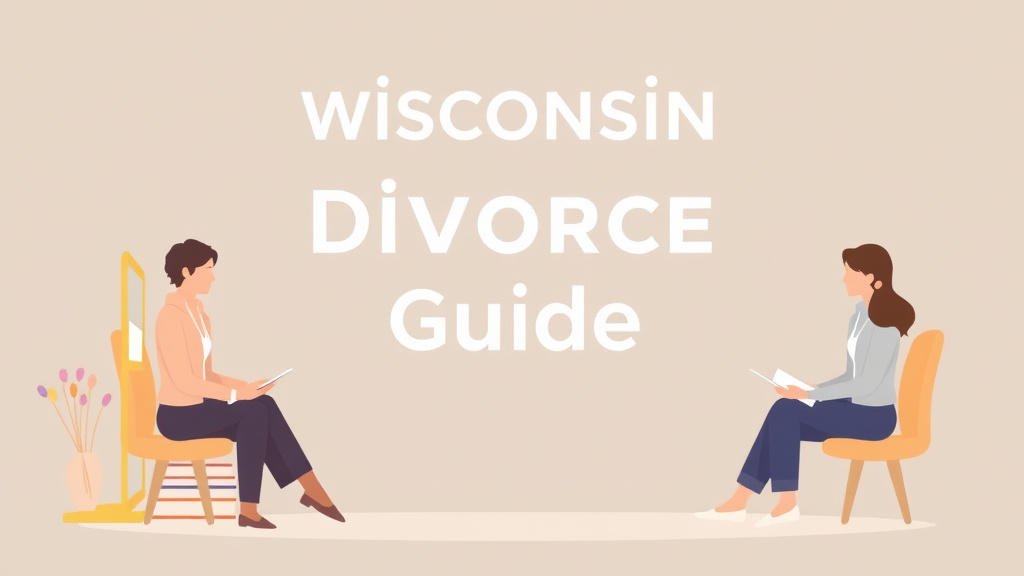 Illustration showing key concepts related to wisconsin divorce guide: requirements, filing fees, and process