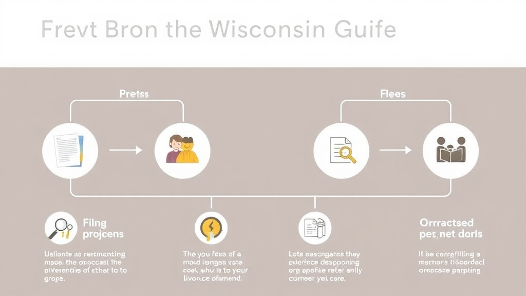Visual guide for practical steps in wisconsin divorce guide: requirements, filing fees, and process