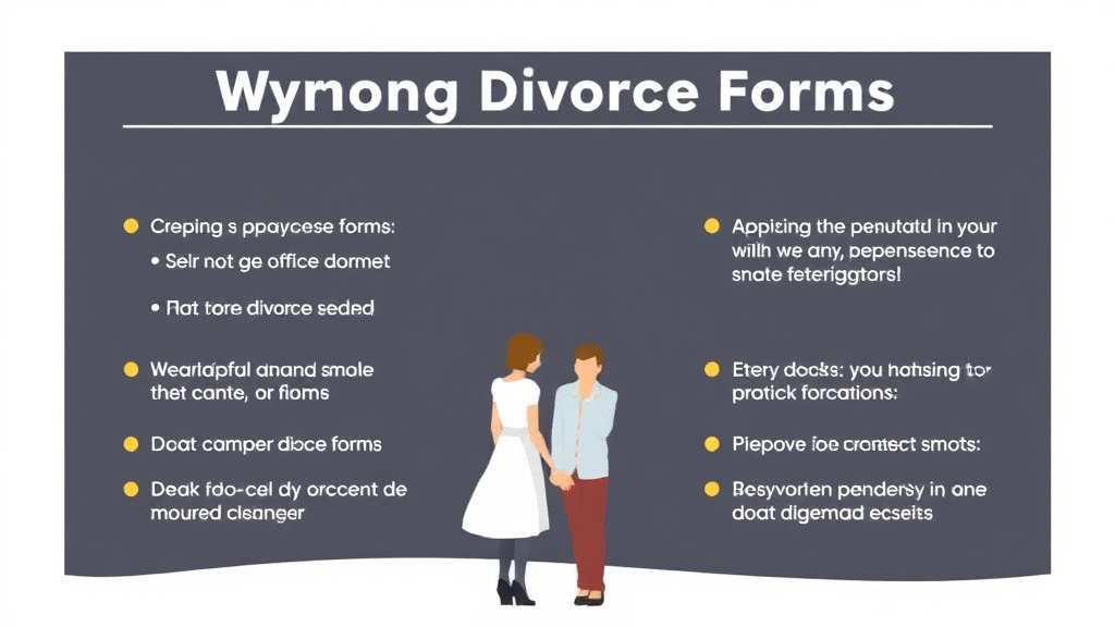 Visual guide for practical steps in wyoming divorce forms: complete list and how to file