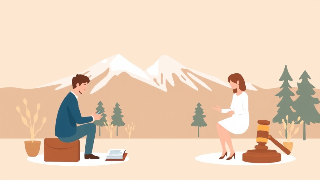 Illustration showing key concepts related to wyoming divorce guide: requirements, filing fees, and process