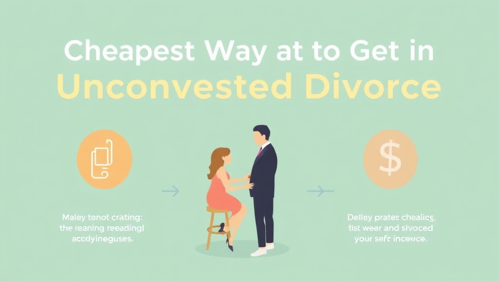 Visual guide for practical steps in cheapest way to get an uncontested divorce