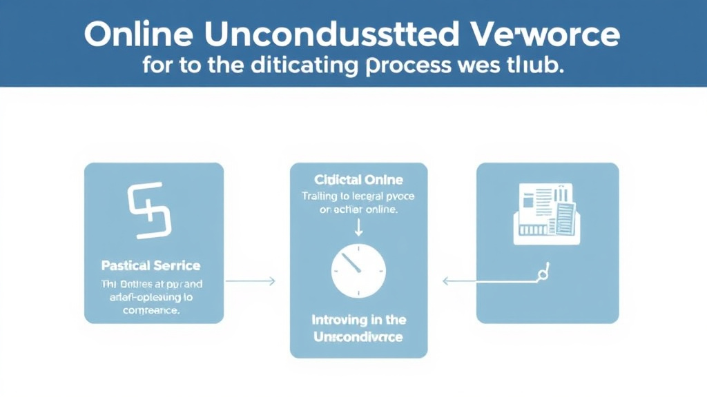 Visual guide for practical steps in online uncontested divorce: how the digital process works