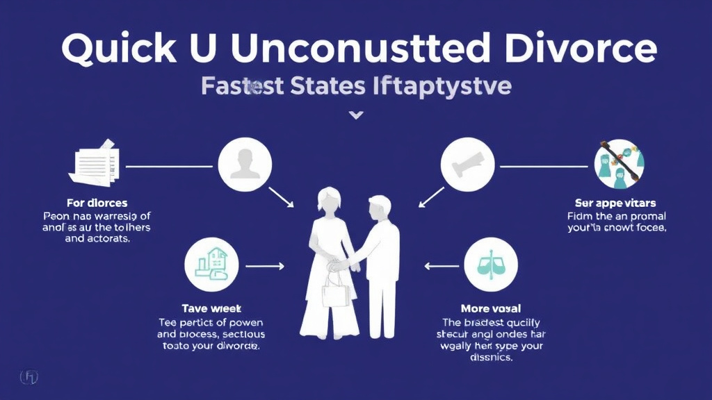 Visual guide for practical steps in quick uncontested divorce: fastest states and methods