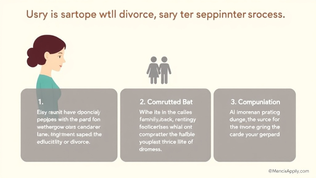 Visual guide for practical steps in uncontested divorce after separation: converting your status