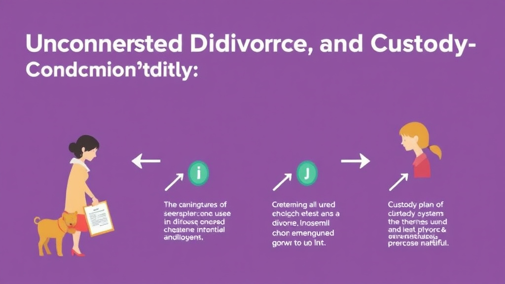 Visual guide for practical steps in uncontested divorce and custody: creating a parenting plan