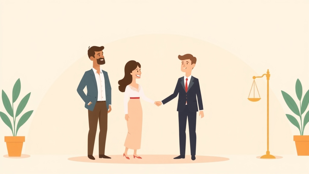 Illustration showing key concepts related to uncontested divorce in arizona: requirements, cost, and process