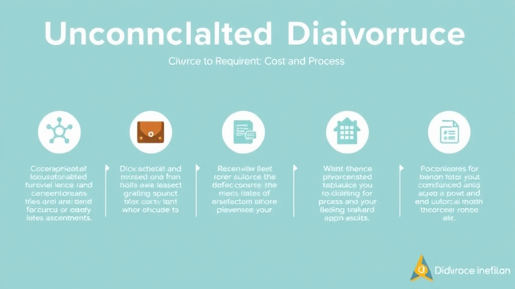 Visual guide for practical steps in uncontested divorce in colorado: requirements, cost, and process