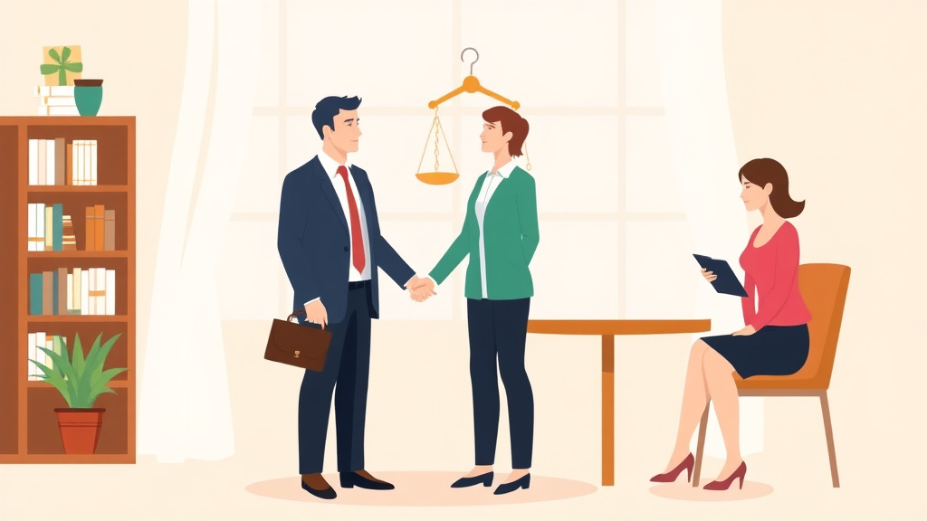 Illustration showing key concepts related to uncontested divorce cost: complete fee breakdown