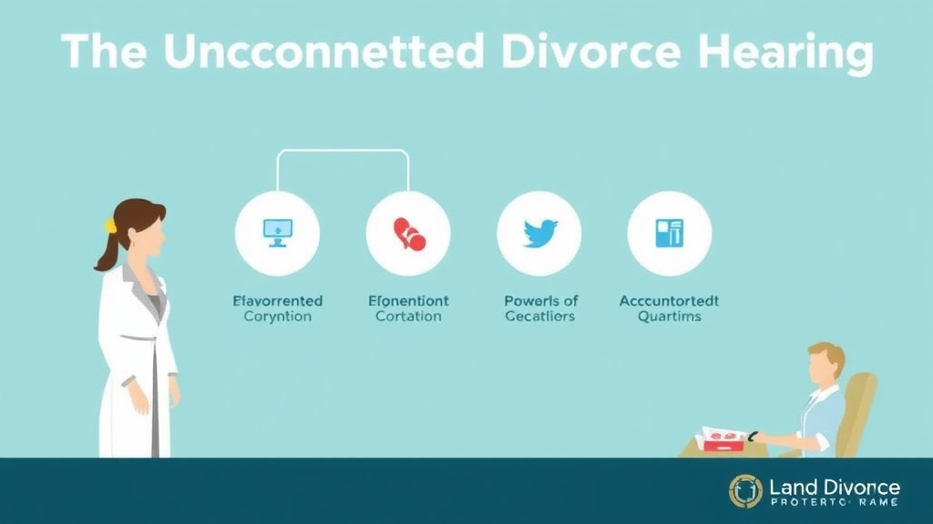 Visual guide for practical steps in the uncontested divorce court hearing: what to expect