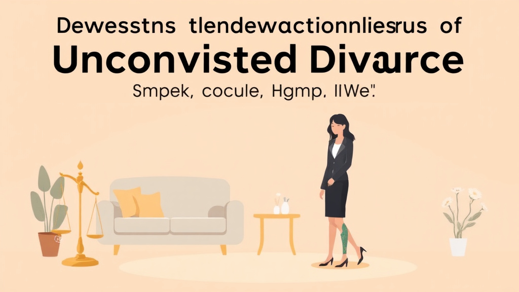 Illustration showing key concepts related to disadvantages of uncontested divorce: when it doesn't work