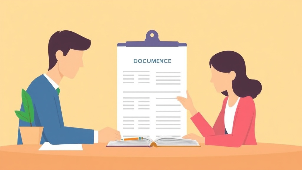 Illustration showing key concepts related to uncontested divorce document preparation: how services help