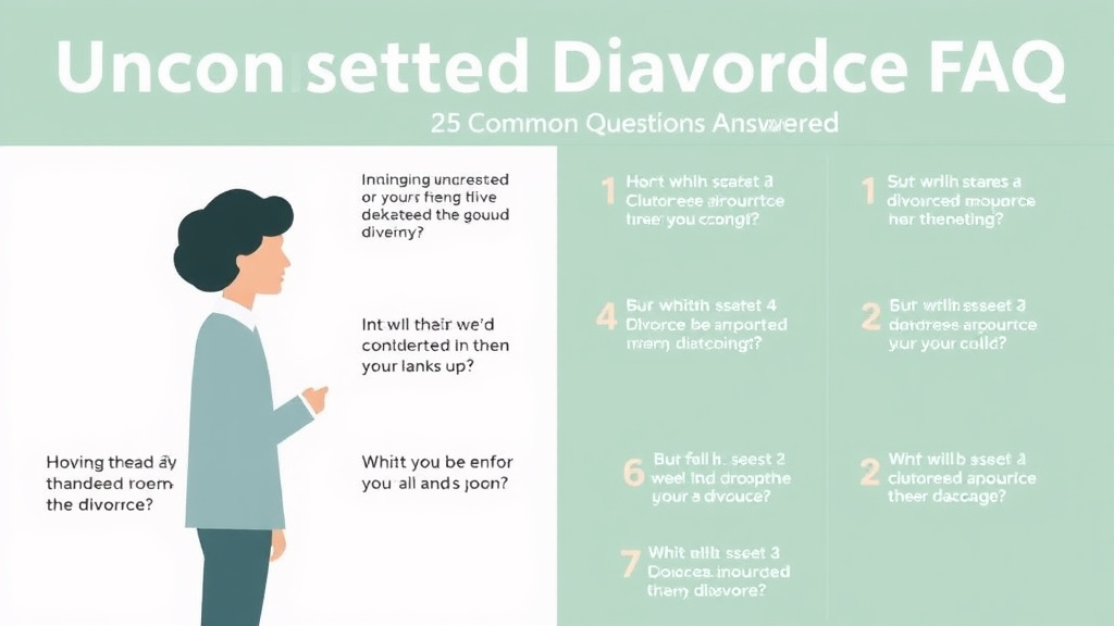 Visual guide for practical steps in uncontested divorce faq: 25 common questions answered