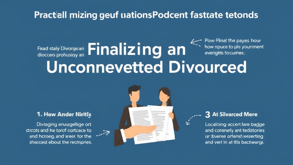 Visual guide for practical steps in finalizing an uncontested divorce: last steps