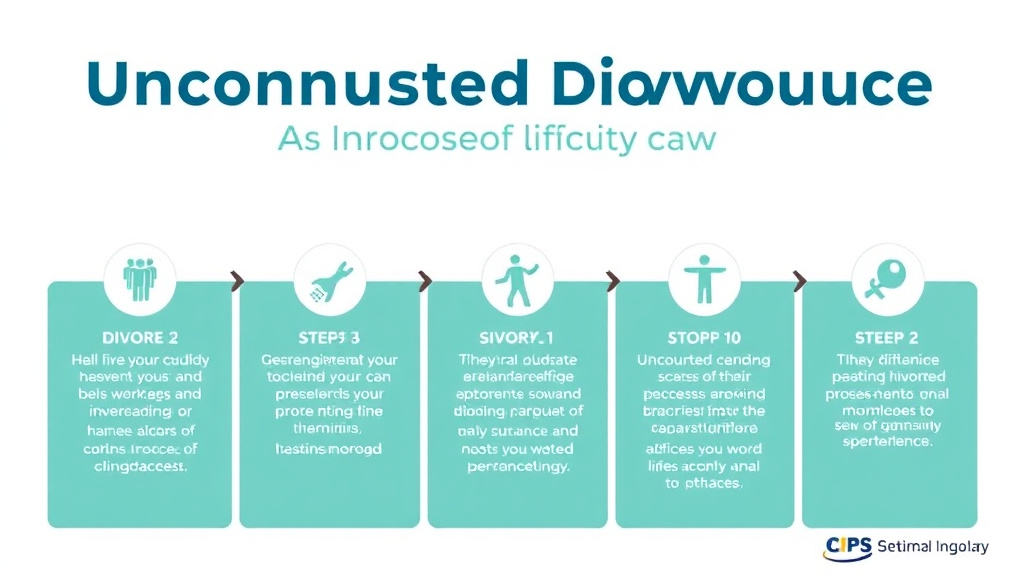 Visual guide for practical steps in uncontested divorce for seniors: simplifying the process