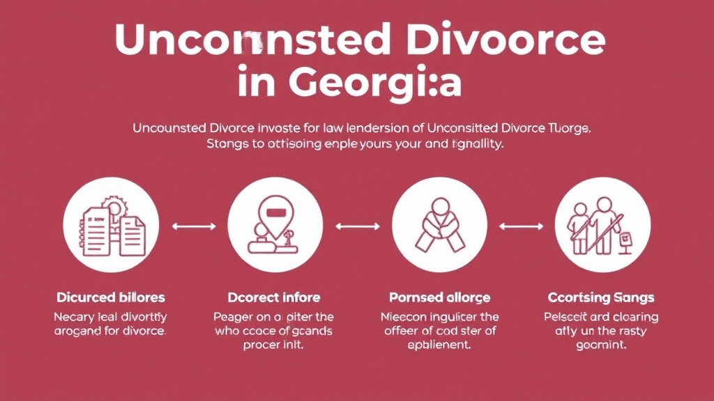 Visual guide for practical steps in uncontested divorce in georgia: requirements, cost, and process