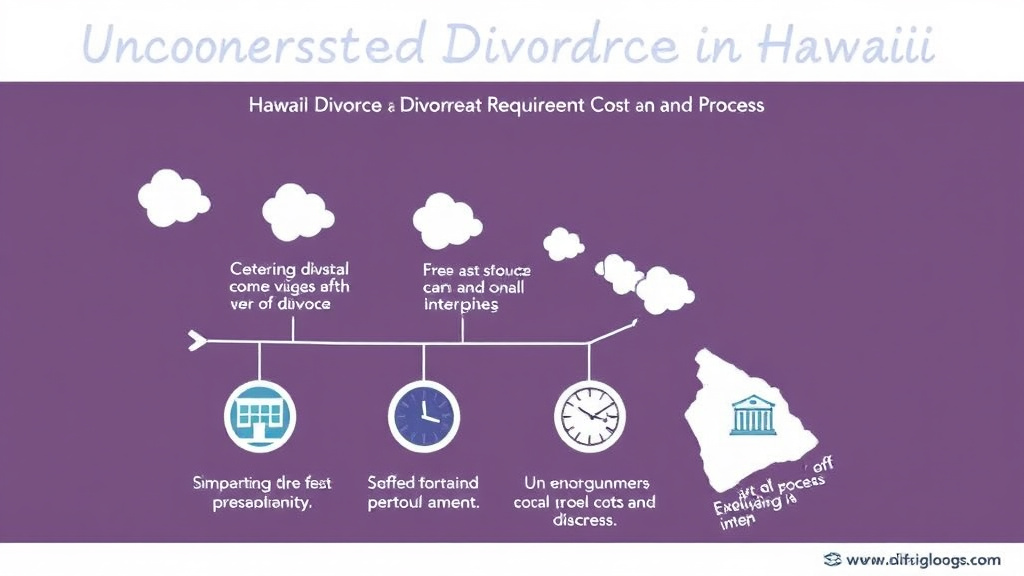 Visual guide for practical steps in uncontested divorce in hawaii: requirements, cost, and process
