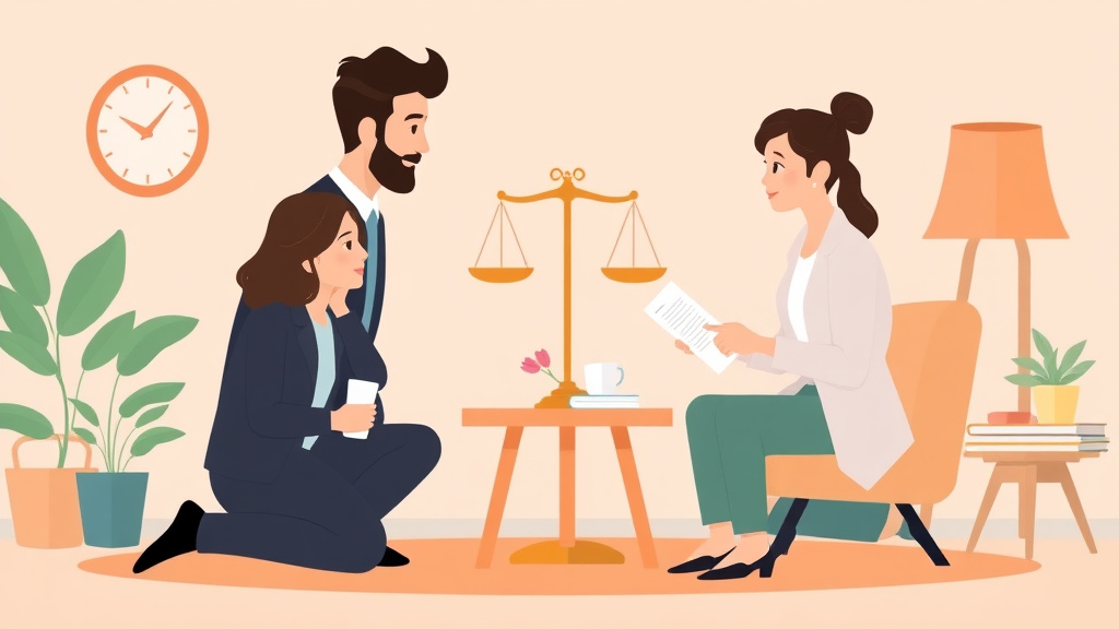 Illustration showing key concepts related to health insurance in uncontested divorce: planning ahead