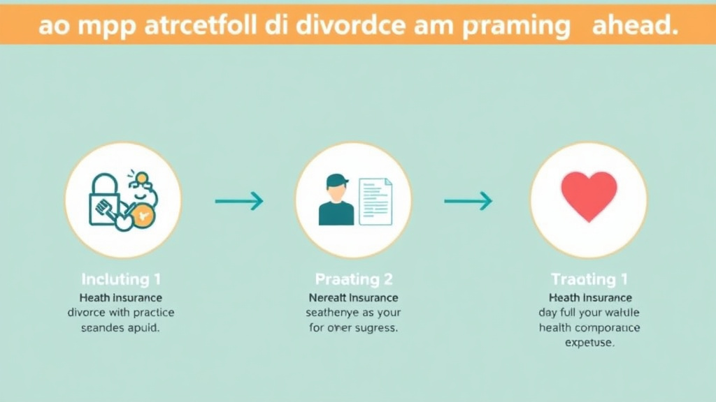 Visual guide for practical steps in health insurance in uncontested divorce: planning ahead