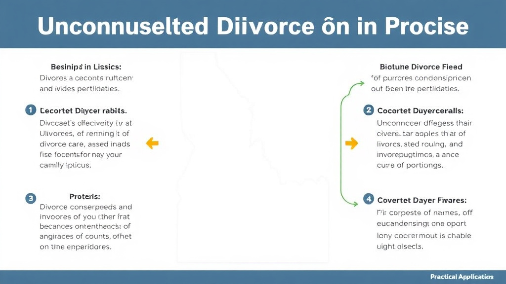 Visual guide for practical steps in uncontested divorce in idaho: requirements, cost, and process