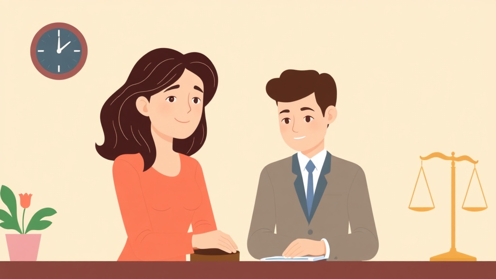 Illustration showing key concepts related to uncontested divorce in illinois: requirements, cost, and process