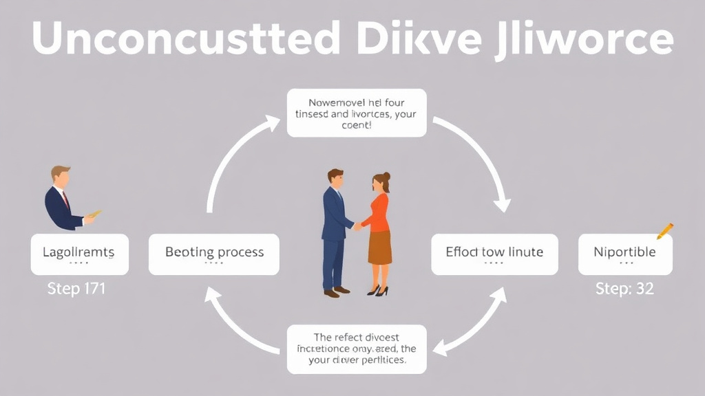 Visual guide for practical steps in uncontested divorce in illinois: requirements, cost, and process