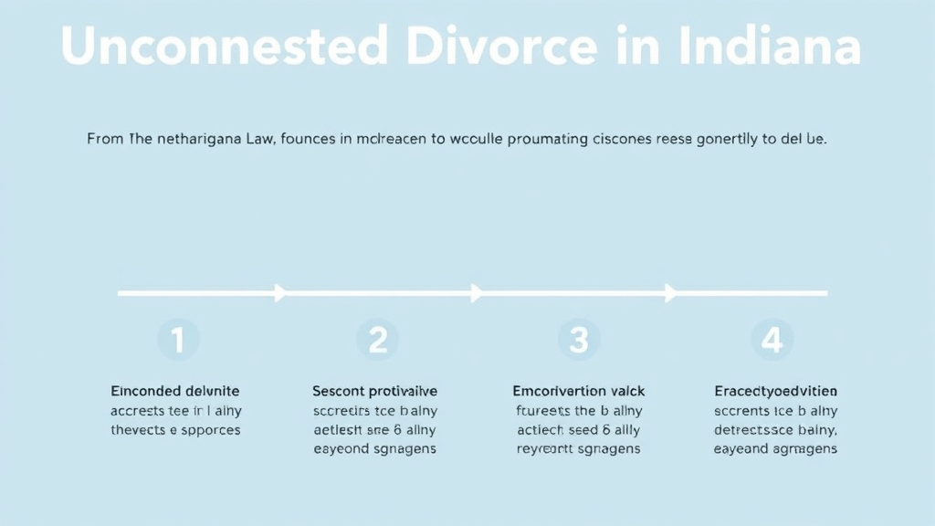 Visual guide for practical steps in uncontested divorce in indiana: requirements, cost, and process