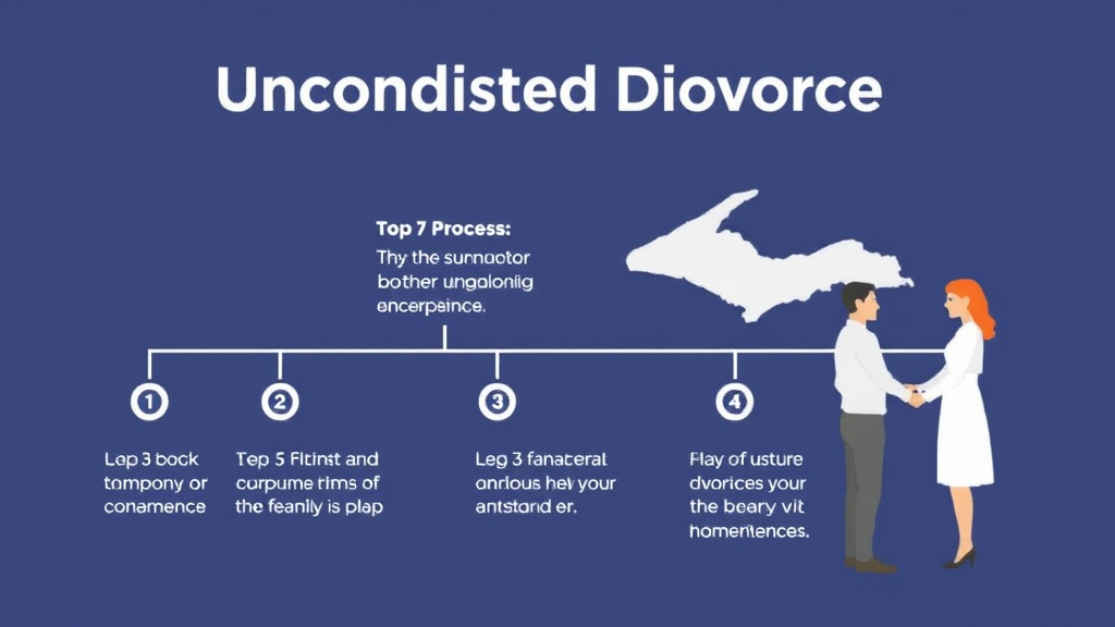 Visual guide for practical steps in uncontested divorce in michigan: requirements, cost, and process