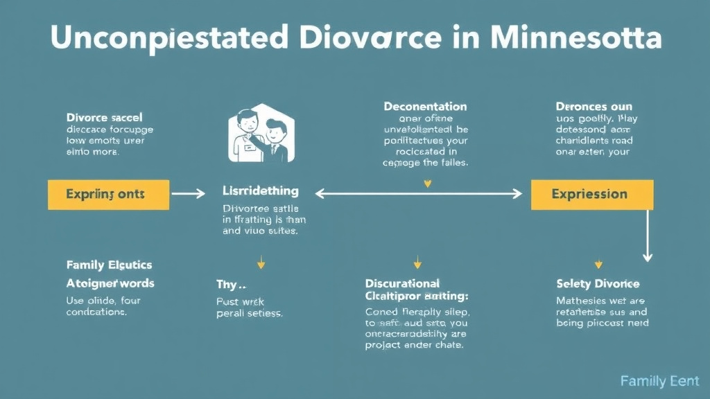 Visual guide for practical steps in uncontested divorce in minnesota: requirements, cost, and process