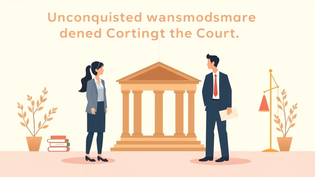 Illustration showing key concepts related to uncontested divorce without going to court: mail-in options