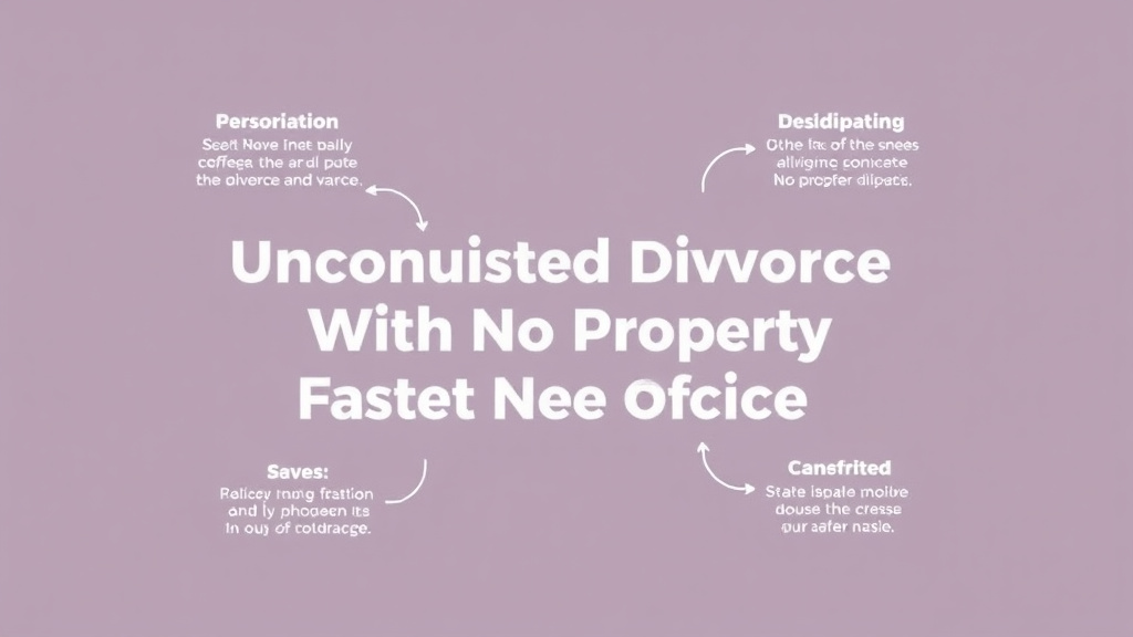 Visual guide for practical steps in uncontested divorce with no property: fastest option