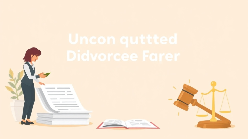 Illustration showing key concepts related to uncontested divorce papers: every form you need