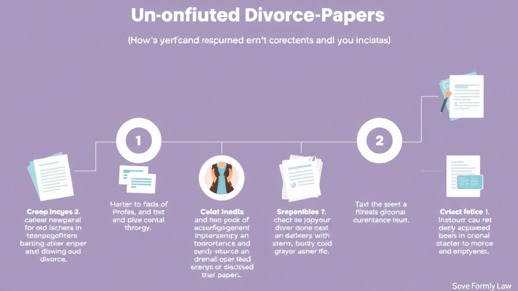 Visual guide for practical steps in uncontested divorce papers: every form you need