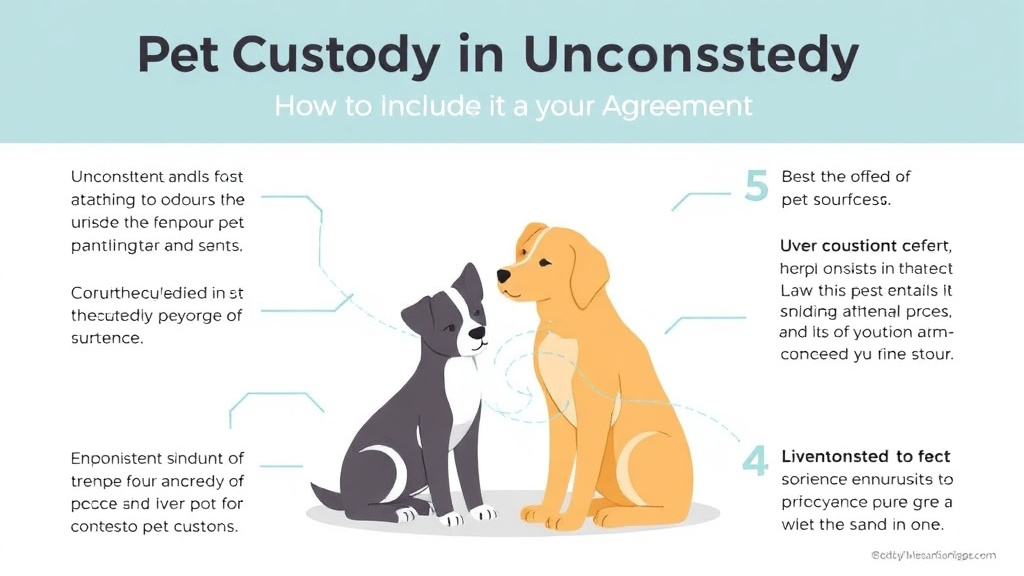 Visual guide for practical steps in pet custody in uncontested divorce: how to include it in your agreement