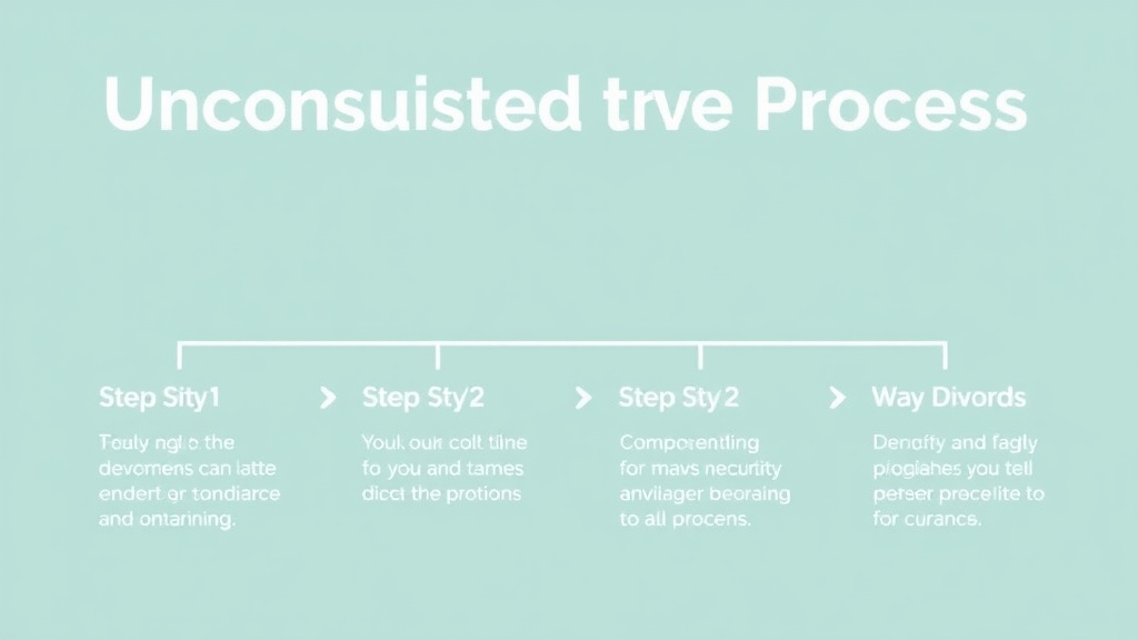 Visual guide for practical steps in uncontested divorce process: step-by-step walkthrough