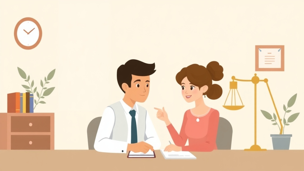 Illustration showing key concepts related to property agreement for uncontested divorce