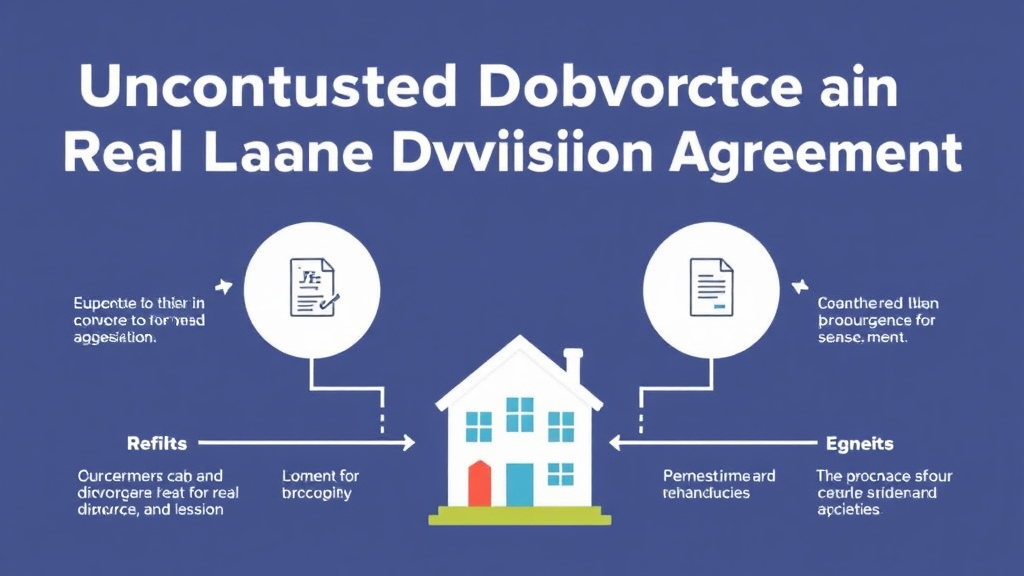 Visual guide for practical steps in uncontested divorce and real estate: home division agreement