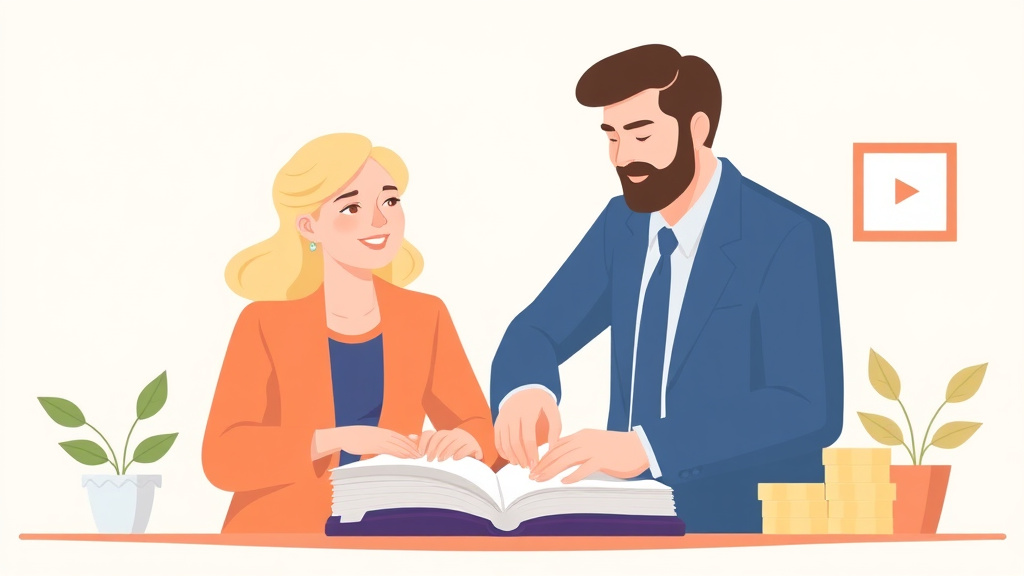 Illustration showing key concepts related to handling retirement accounts in an uncontested divorce