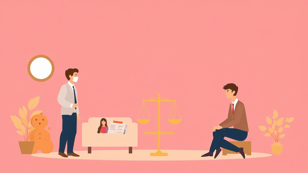 Illustration showing key concepts related to uncontested divorce and retirement accounts: division agreement